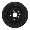 633-75058D Drilled/Slotted Brake Rotor [Black], Fits Select Lexus/Toyota/Scion, Position: Left Front - image 1