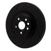633-75058D Drilled/Slotted Brake Rotor [Black], Fits Select Lexus/Toyota/Scion, Position: Left Front - image 2