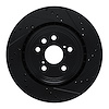 633-75066R Front Right Brake Rotor, Drilled and Slotted, Black 2023-2023 Lexus Rx350H, Rx350, 2023-2023 Lexus Rx350, Rx350H - image 1