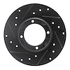 633-76003L Drilled/Slotted Brake Rotor [Black], 1980-1982 Lexus/Toyota/Scion, Position: Front Left - image 1