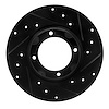 633-76003R Drilled/Slotted Brake Rotor [Black], 1980-1982 Lexus/Toyota/Scion, Position: Front Right - image 1
