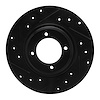 633-76004L Drilled/Slotted Brake Rotor [Black], 1981-1984 Lexus/Toyota/Scion, Position: Front Left - image 1