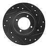 633-76004R Drilled/Slotted Brake Rotor [Black], 1981-1984 Lexus/Toyota/Scion, Position: Front Right - image 1