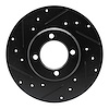 633-76005L Drilled/Slotted Brake Rotor [Black], 1970-1979 Lexus/Toyota/Scion, Position: Front Left - image 1