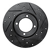 633-76008R Drilled/Slotted Brake Rotor [Black], 1979-1981 Lexus/Toyota/Scion, Position: Front Right - image 1