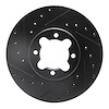 633-76013L Drilled/Slotted Brake Rotor [Black], 1982-1985 Lexus/Toyota/Scion, Position: Front Left - image 1