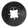 633-76013R Drilled/Slotted Brake Rotor [Black], 1982-1985 Lexus/Toyota/Scion, Position: Front Right - image 1