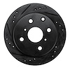 633-76014R Drilled/Slotted Brake Rotor [Black], 1982-1985 Lexus/Toyota/Scion, Position: Rear Right - image 1