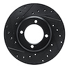 633-76015L Drilled/Slotted Brake Rotor [Black], 1981-1982 Lexus/Toyota/Scion, Position: Front Left - image 1