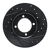 633-76015R Drilled/Slotted Brake Rotor [Black], 1981-1982 Lexus/Toyota/Scion, Position: Front Right - image 1