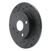 633-76017L Drilled/Slotted Brake Rotor [Black], 1983-1990 Lexus/Toyota/Scion, Position: Front Left - image 2