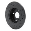 633-76017L Drilled/Slotted Brake Rotor [Black], 1983-1990 Lexus/Toyota/Scion, Position: Front Left - image 4