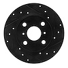 633-76017R Drilled/Slotted Brake Rotor [Black], 1983-1990 Lexus/Toyota/Scion, Position: Front Right - image 1
