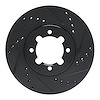633-76018R Drilled/Slotted Brake Rotor [Black], 1983-1984 Lexus/Toyota/Scion, Position: Front Right - image 1