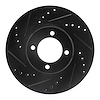 633-76020L Drilled/Slotted Brake Rotor [Black], 1984-1987 Lexus/Toyota/Scion, Position: Front Left - image 1