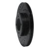 633-76020L Drilled/Slotted Brake Rotor [Black], 1984-1987 Lexus/Toyota/Scion, Position: Front Left - image 2