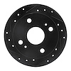 633-76023L Drilled/Slotted Brake Rotor [Black], 1985-1987 Lexus/Toyota/Scion, Position: Rear Left - image 1