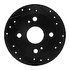 633-76023R Drilled/Slotted Brake Rotor [Black], 1985-1987 Lexus/Toyota/Scion, Position: Rear Right - image 1