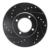 633-76024L Drilled/Slotted Brake Rotor [Black], 1984-1987 Lexus/Toyota/Scion, Position: Front Left - image 1