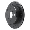 633-76025L Drilled/Slotted Brake Rotor [Black], 1984-1988 Lexus/Toyota/Scion, Position: Rear Left - image 2