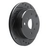 633-76025R Drilled/Slotted Brake Rotor [Black], 1984-1988 Lexus/Toyota/Scion, Position: Rear Right - image 2
