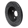 633-76026L Drilled/Slotted Brake Rotor [Black], 1986-1989 Lexus/Toyota/Scion, Position: Front Left - image 4