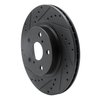 633-76028L Drilled/Slotted Brake Rotor [Black], 1986-1992 Lexus/Toyota/Scion, Position: Front Left - image 2