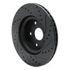 633-76028L Drilled/Slotted Brake Rotor [Black], 1986-1992 Lexus/Toyota/Scion, Position: Front Left - image 4