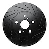 633-76028R Drilled/Slotted Brake Rotor [Black], 1986-1992 Lexus/Toyota/Scion, Position: Front Right - image 1