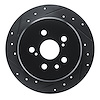 633-76029L Drilled/Slotted Brake Rotor [Black], 1986-1993 Lexus/Toyota/Scion, Position: Rear Left - image 1