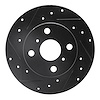 633-76031L Drilled/Slotted Brake Rotor [Black], 1985-1986 Lexus/Toyota/Scion, Position: Rear Left - image 1