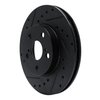 633-76033L Drilled/Slotted Brake Rotor [Black], 1987-1987 Lexus/Toyota/Scion, Position: Front Left - image 2