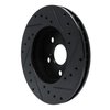 633-76033L Drilled/Slotted Brake Rotor [Black], 1987-1987 Lexus/Toyota/Scion, Position: Front Left - image 4