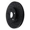 633-76033R Drilled/Slotted Brake Rotor [Black], 1987-1987 Lexus/Toyota/Scion, Position: Front Right - image 2