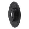 633-76037R Drilled/Slotted Brake Rotor [Black], 1987-1989 Lexus/Toyota/Scion, Position: Rear Right - image 2