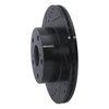 633-76040L Drilled/Slotted Brake Rotor [Black], 1989-1992 Lexus/Toyota/Scion, Position: Front Left - image 2