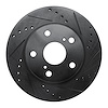 633-76040R Drilled/Slotted Brake Rotor [Black], 1989-1992 Lexus/Toyota/Scion, Position: Front Right - image 1