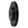 633-76041L Drilled/Slotted Brake Rotor [Black], 1988-1993 Lexus/Toyota/Scion, Position: Front Left - image 2