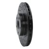 633-76042R Drilled/Slotted Brake Rotor [Black], 1987-1991 Lexus/Toyota/Scion, Position: Front Right - image 2
