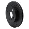 633-76043L Drilled/Slotted Brake Rotor [Black], 1990-1991 Lexus/Toyota/Scion, Position: Front Left - image 2
