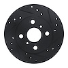 633-76043R Drilled/Slotted Brake Rotor [Black], 1990-1991 Lexus/Toyota/Scion, Position: Front Right - image 1