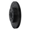 633-76044L Drilled/Slotted Brake Rotor [Black], 1990-1991 Lexus/Toyota/Scion, Position: Front Left - image 2
