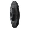 633-76045L Drilled/Slotted Brake Rotor [Black], 1990-1993 Lexus/Toyota/Scion, Position: Front Left - image 2