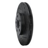 633-76045R Drilled/Slotted Brake Rotor [Black], 1990-1993 Lexus/Toyota/Scion, Position: Front Right - image 2