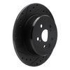 633-76046L Drilled/Slotted Brake Rotor [Black], 1990-1993 Lexus/Toyota/Scion, Position: Rear Left - image 2