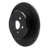 633-76046R Drilled/Slotted Brake Rotor [Black], 1990-1993 Lexus/Toyota/Scion, Position: Rear Right - image 2
