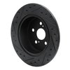 633-76046R Drilled/Slotted Brake Rotor [Black], 1990-1993 Lexus/Toyota/Scion, Position: Rear Right - image 4