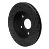633-76047L Drilled/Slotted Brake Rotor [Black], 1991-1995 Lexus/Toyota/Scion, Position: Front Left - image 4