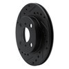 633-76049L Drilled/Slotted Brake Rotor [Black], 1991-1999 Lexus/Toyota/Scion, Position: Front Left - image 2