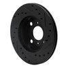 633-76049L Drilled/Slotted Brake Rotor [Black], 1991-1999 Lexus/Toyota/Scion, Position: Front Left - image 4